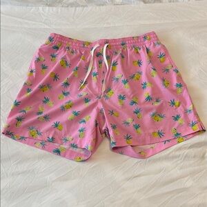 Chubbies Pink Pineapple swim trunks (5.5” inseam)